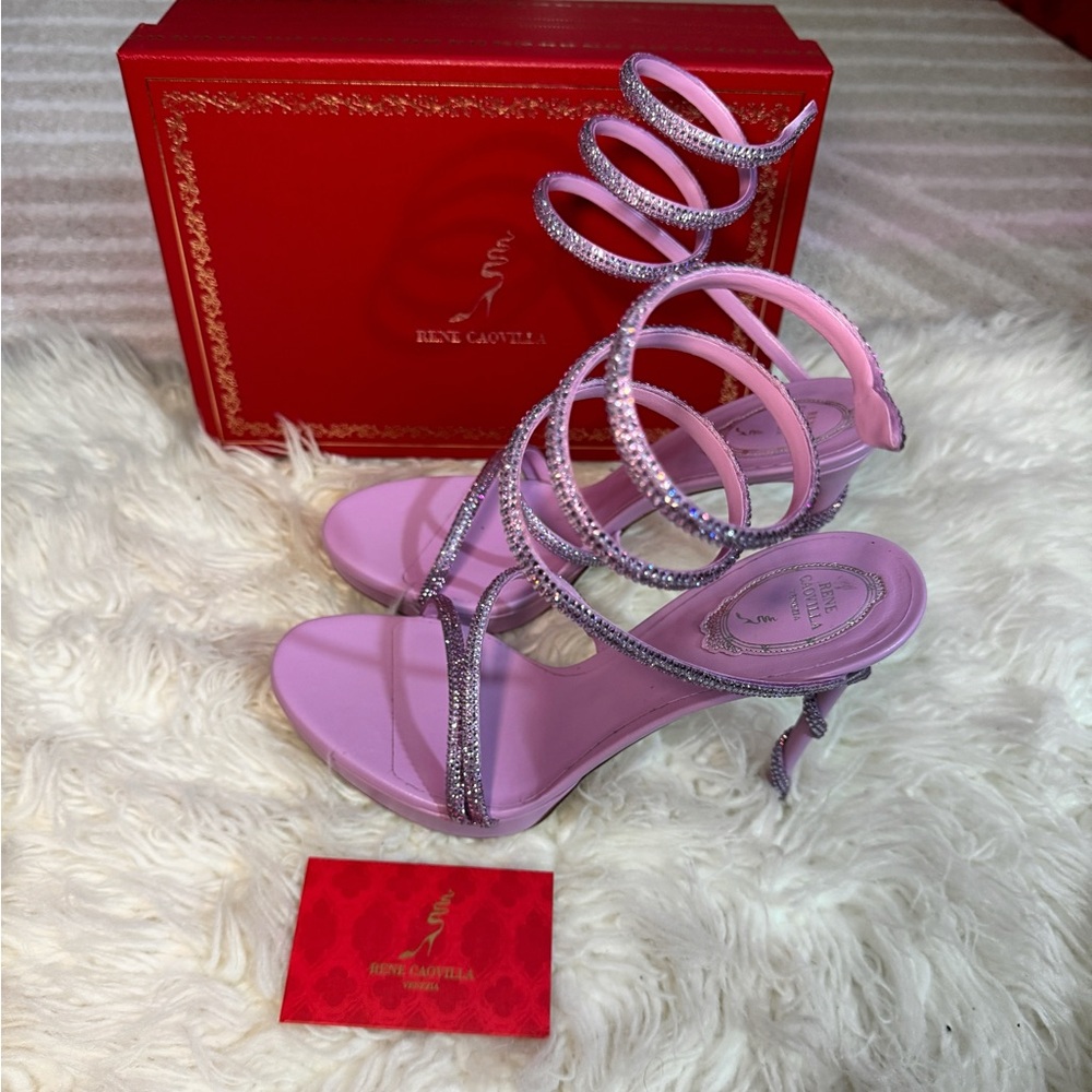 Rene Caovilla - Margot Mauve platform sandal 120 
Size : EU 41.5 / US 10 - Picture 3 of 6